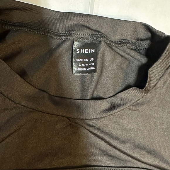 CUT Out Ruched Bodycon Dress Shein Size Large - Picture 6 of 8